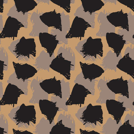 Brown Brush Stroke Camouflage abstract seamless pattern background suitable for fashion textiles, graphicsのイラスト素材