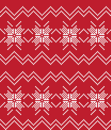 Christmas fair isle pattern background for fashion textiles, knitwear and graphicsのイラスト素材