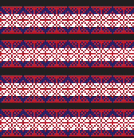 Christmas fair isle pattern background for fashion textiles, knitwear and graphicsのイラスト素材