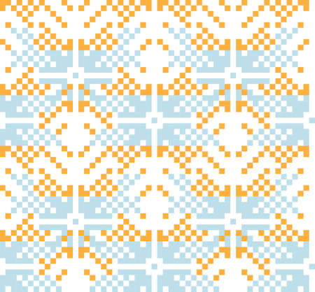 Orange Christmas fair isle pattern background for fashion textiles, knitwear and graphicsのイラスト素材