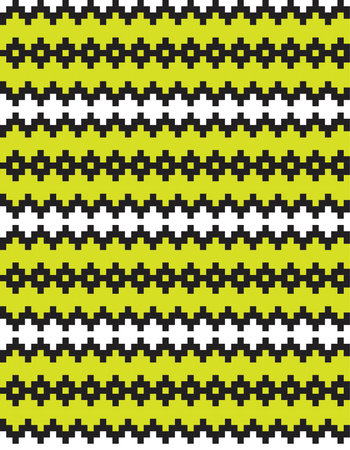 Yellow Christmas fair isle pattern background for fashion textiles, knitwear and graphics
