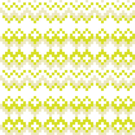 Yellow Christmas fair isle pattern background for fashion textiles, knitwear and graphicsのイラスト素材