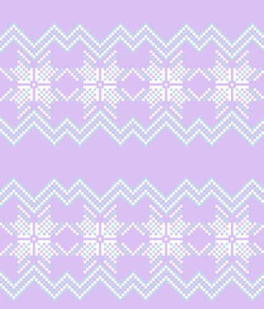 Purple Christmas fair isle pattern background for fashion textiles, knitwear and graphicsのイラスト素材