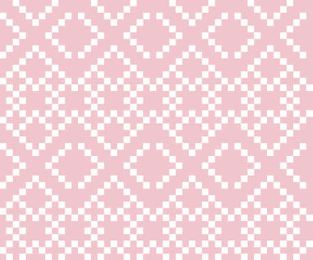 Pink Navy Christmas fair isle pattern background for fashion textiles, knitwear and graphicsのイラスト素材