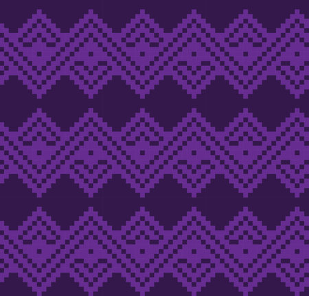 Purple Christmas fair isle pattern background for fashion textiles, knitwear and graphicsのイラスト素材