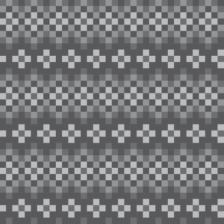 Black and White Christmas fair isle pattern background for fashion textiles, knitwear and graphicsのイラスト素材