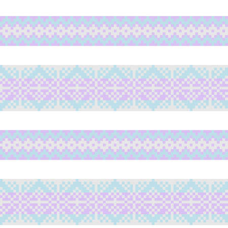 Purple Christmas fair isle pattern background for fashion textiles, knitwear and graphicsのイラスト素材