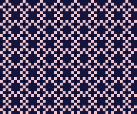 Pink Navy Christmas fair isle pattern background for fashion textiles, knitwear and graphicsのイラスト素材