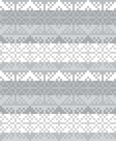 Black and White Christmas fair isle pattern background for fashion textiles, knitwear and graphicsのイラスト素材