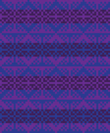 Purple Christmas fair isle pattern background for fashion textiles, knitwear and graphicsのイラスト素材