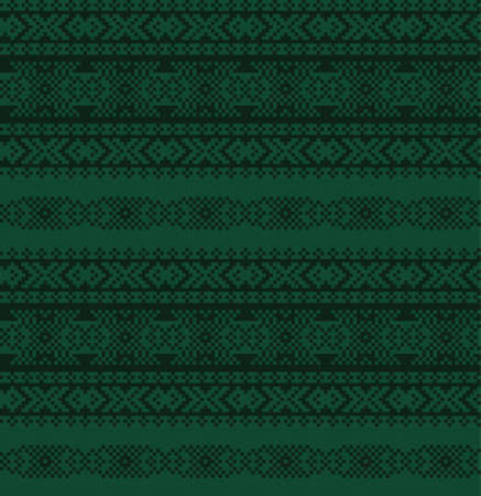Christmas fair isle pattern background for fashion textiles, knitwear and graphicsのイラスト素材