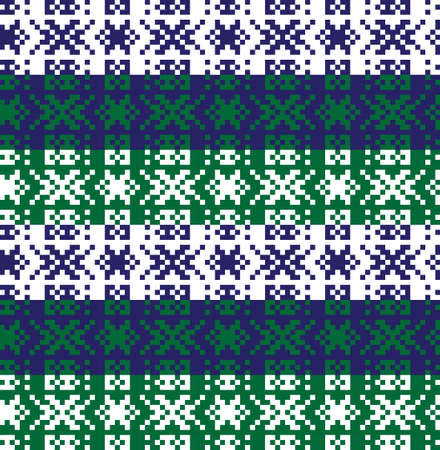 Christmas fair isle pattern background for fashion textiles, knitwear and graphicsのイラスト素材