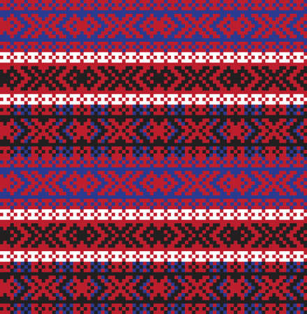 Christmas fair isle pattern background for fashion textiles, knitwear and graphicsのイラスト素材