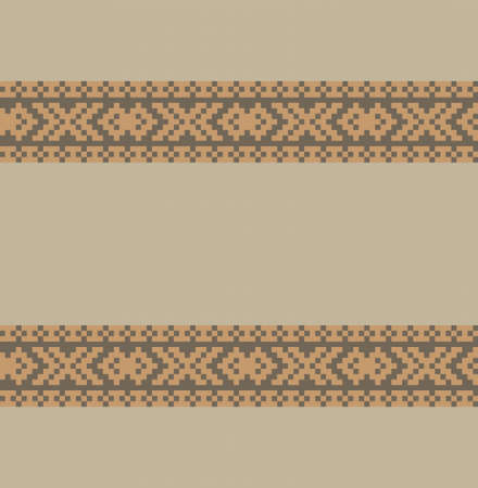 Brown Christmas fair isle pattern background for fashion textiles, knitwear and graphicsのイラスト素材
