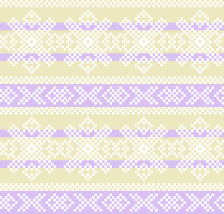 Pastel Christmas fair isle pattern background for fashion textiles, knitwear and graphicsのイラスト素材