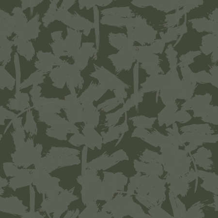 Green Floral brush strokes seamless pattern background for fashion prints, graphics, backgrounds and craftsのイラスト素材