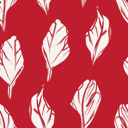 Red Floral brush strokes seamless pattern background for fashion prints, graphics, backgrounds and craftsのイラスト素材