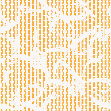 Orange Floral tropical botanical seamless pattern with striped background for fashion textiles and...
