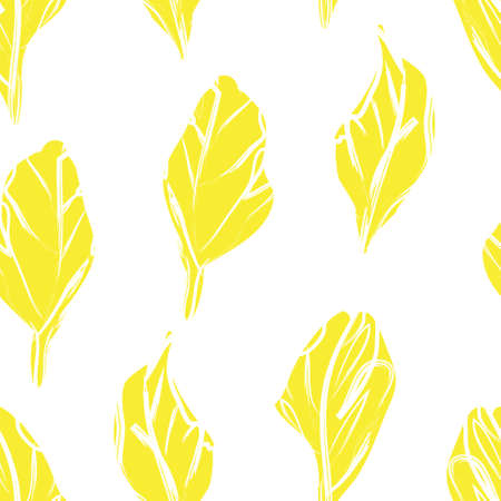 Yellow Floral brush strokes seamless pattern background for fashion prints, graphics, backgrounds and craftsのイラスト素材