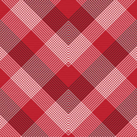 Red Chevron Plaid Tartan textured Seamless pattern design suitable for fashion textiles and graphicsのイラスト素材