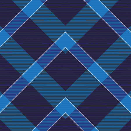 Blue Chevron Plaid Tartan textured Seamless pattern design suitable for fashion textiles and graphicsのイラスト素材