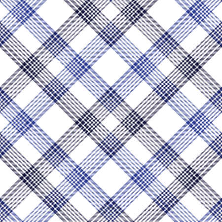 Blue Chevron Plaid Tartan textured Seamless pattern design suitable for fashion textiles and graphicsのイラスト素材