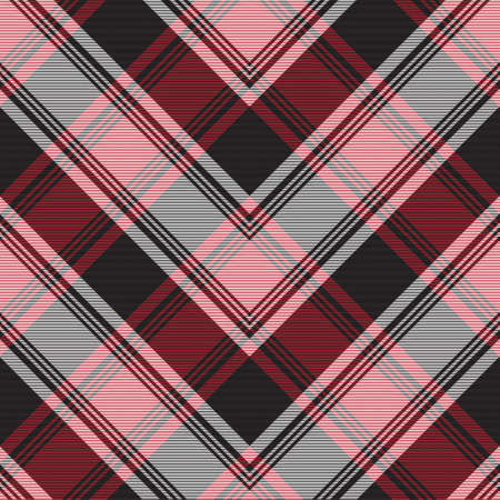 Red Chevron Plaid Tartan textured Seamless pattern design suitable for fashion textiles and graphicsのイラスト素材