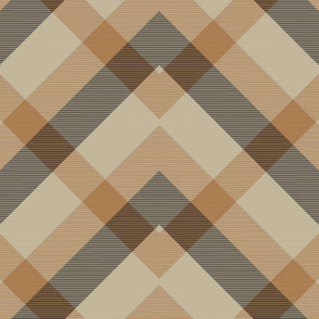 Brown Chevron Plaid Tartan textured pattern design suitable for fashion textiles and graphicsのイラスト素材