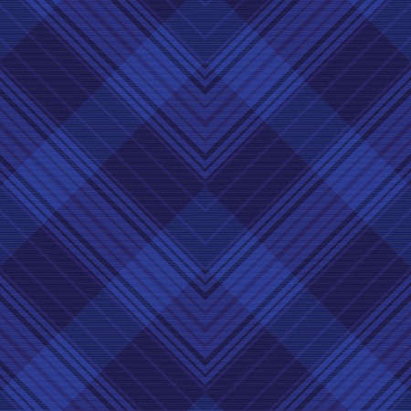 Blue Chevron Plaid Tartan textured Seamless pattern design suitable for fashion textiles and graphicsのイラスト素材