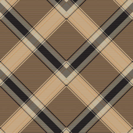 Brown Chevron Plaid Tartan textured pattern design suitable for fashion textiles and graphicsのイラスト素材