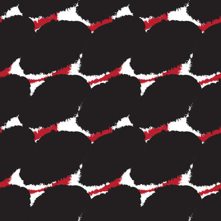 Red Brush stroke fur pattern design for fashion prints, homeware, graphics, backgroundsのイラスト素材