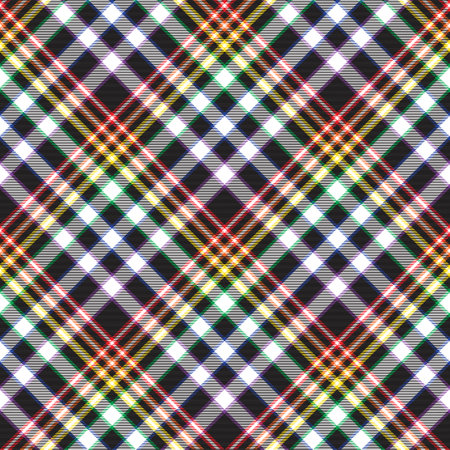 Rainbow Chevron Plaid Tartan textured Seamless pattern design suitable for fashion textiles and graphicsのイラスト素材