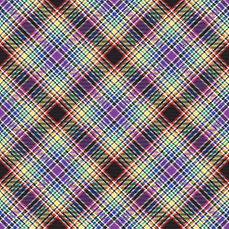 Rainbow Chevron Plaid Tartan textured Seamless pattern design suitable for fashion textiles and graphicsのイラスト素材