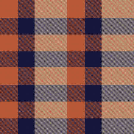 Brown Asymmetric Plaid textured seamless pattern suitable for fashion textiles and graphicsのイラスト素材