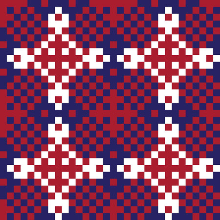 Red Christmas fair isle pattern background for fashion textiles, knitwear and graphics
