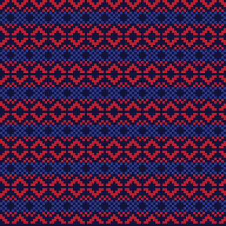 Red Christmas fair isle pattern background for fashion textiles, knitwear and graphics