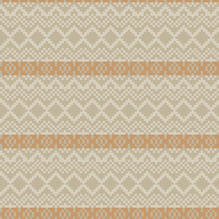 Brown Christmas fair isle pattern background for fashion textiles, knitwear and graphics
