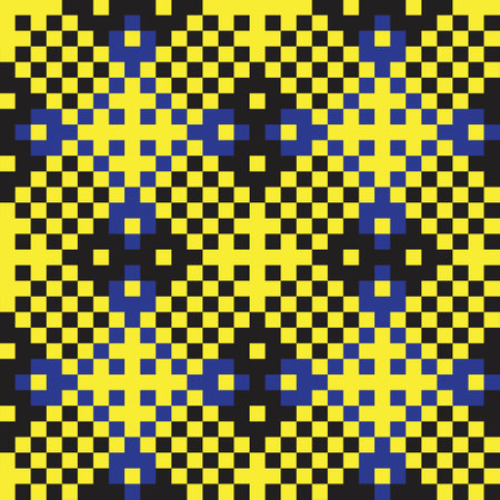 Yellow Christmas fair isle pattern background for fashion textiles, knitwear and graphicsのイラスト素材