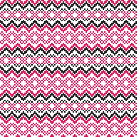 Purple Christmas fair isle pattern background for fashion textiles, knitwear and graphicsのイラスト素材