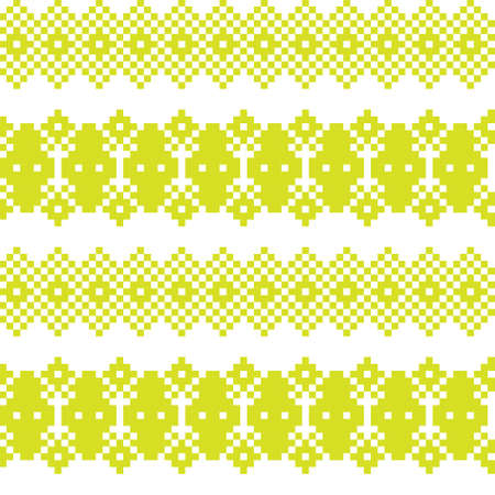 Yellow Christmas fair isle pattern background for fashion textiles, knitwear and graphicsのイラスト素材