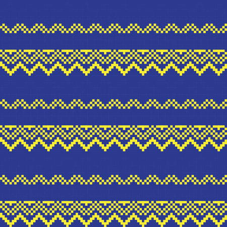 Yellow Christmas fair isle pattern background for fashion textiles, knitwear and graphics