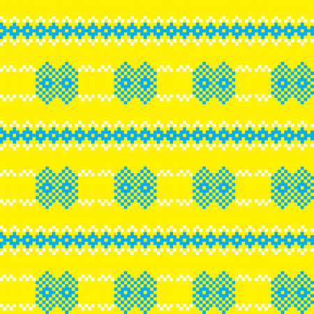 Yellow Christmas fair isle pattern background for fashion textiles, knitwear and graphicsのイラスト素材