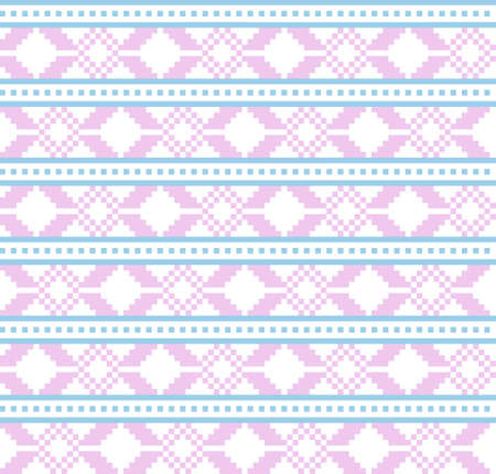 Pastel Christmas fair isle pattern background for fashion textiles, knitwear and graphicsのイラスト素材