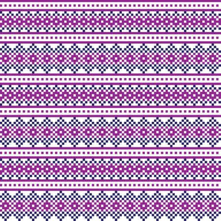 Purple Christmas fair isle pattern background for fashion textiles, knitwear and graphicsのイラスト素材