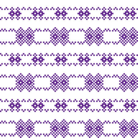 Purple Christmas fair isle pattern background for fashion textiles, knitwear and graphicsのイラスト素材
