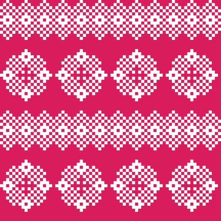 Purple Christmas fair isle pattern background for fashion textiles, knitwear and graphics
