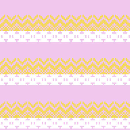 Pastel Christmas fair isle pattern background for fashion textiles, knitwear and graphicsのイラスト素材