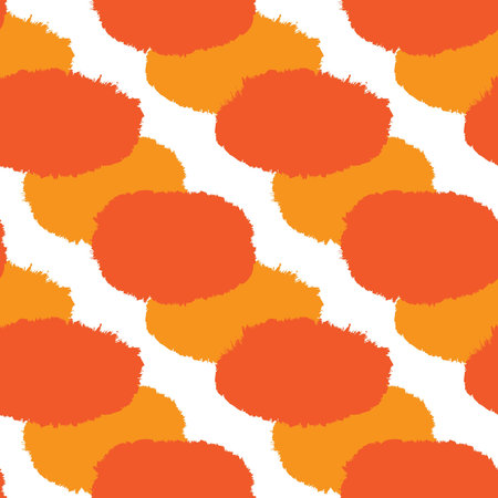 Orange Brush stroke fur pattern design for fashion prints, homeware, graphics, backgroundsのイラスト素材