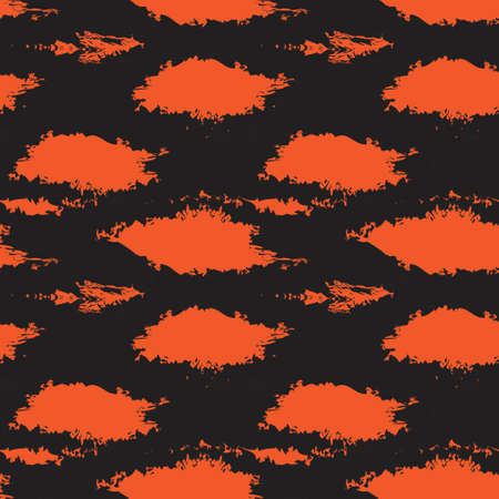 Orange Brush stroke fur pattern design for fashion prints, homeware, graphics, backgroundsのイラスト素材