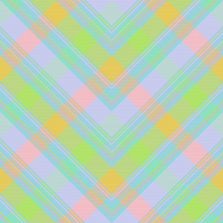 Rainbow Pastel Chevron Plaid Tartan textured Seamless pattern design suitable for fashion textiles and graphicsのイラスト素材